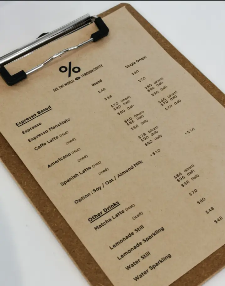 ARABICA MENU