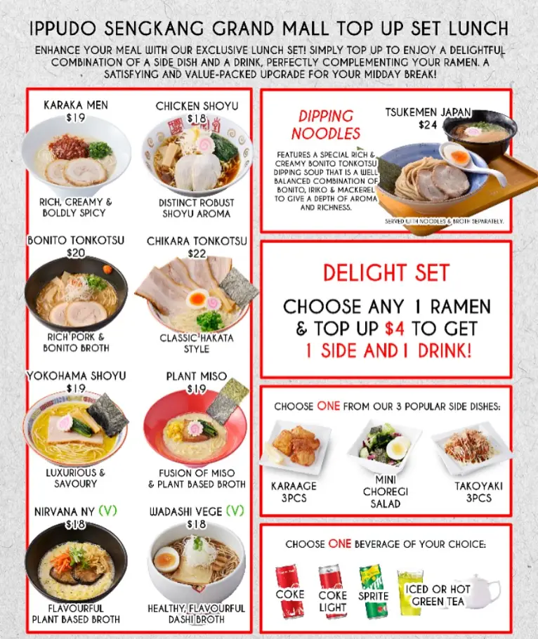 IPPUDO MENU SINGAPORE