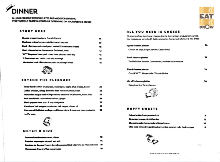 MERCI MARCEL MENU