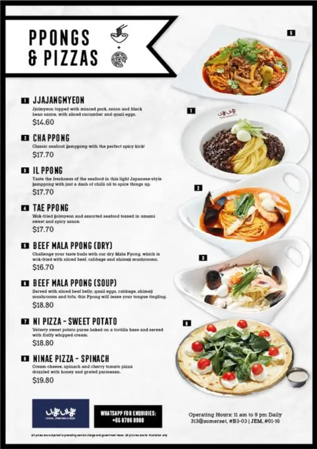 NIPONG NAEPONG MENU SINGAPORE