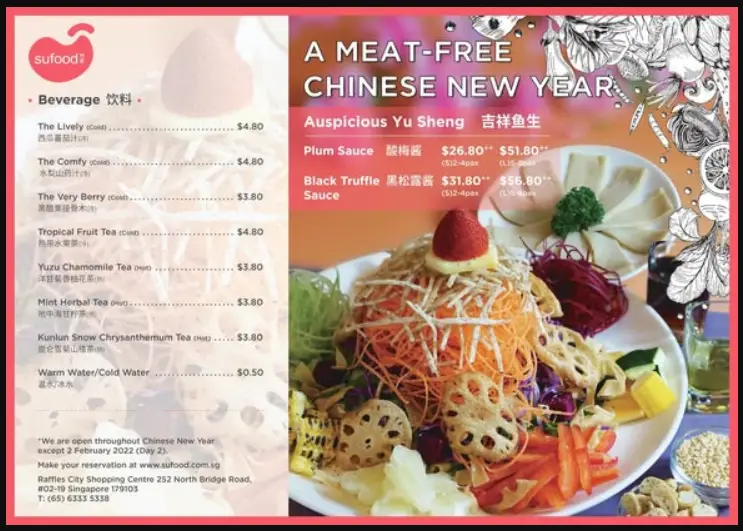 SUFOOD MENU SINGAPORE